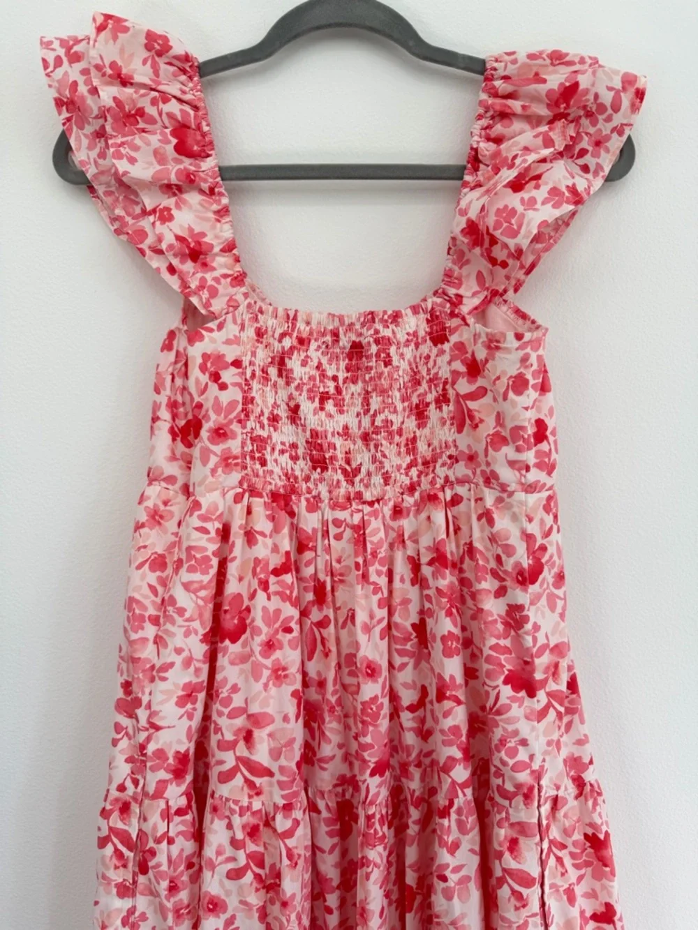 Abercrombie & Fitch Floral Midi Dress Pink Romantic Cottagecore Size S